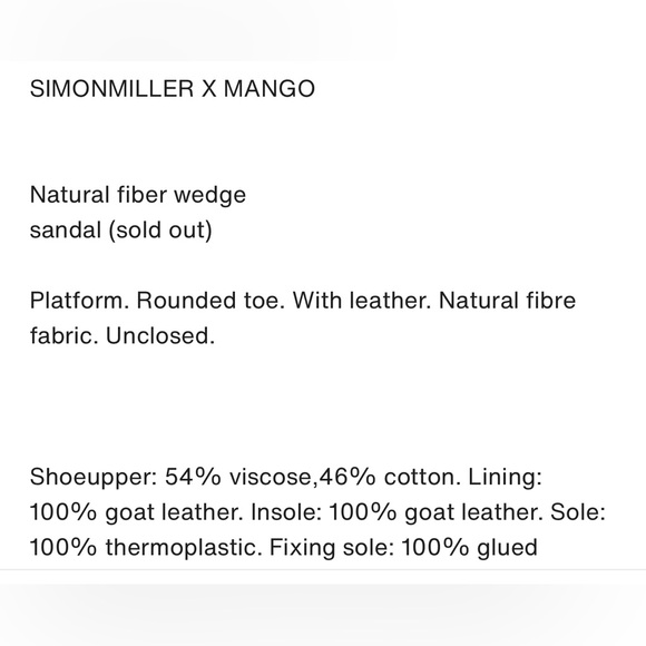 Mango x Simon Miller Natural fibre wedge sandals woven platform - Picture 8 of 9